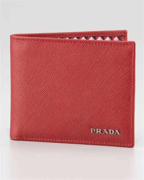 prada wallet for men sale|prada men's bifold wallet.